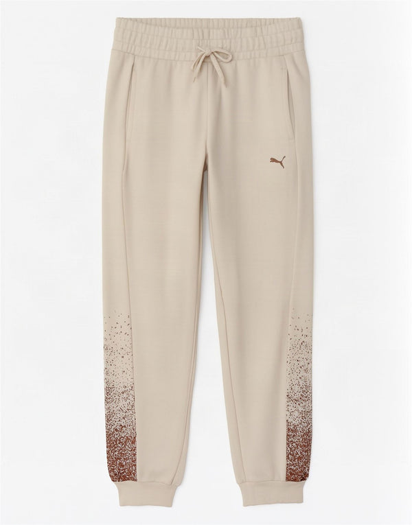 Pantaloni della tuta da donna Puma Joggers UK 6 XS Bianco maculato