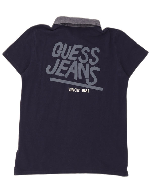 Polo Guess Grafica Bambina 13-14 Anni in Cotone Blu Navy