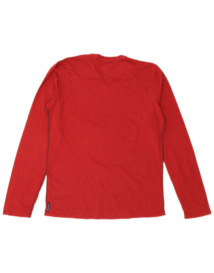 Armani Jeans Top grafico da uomo slim manica lunga XL rosso