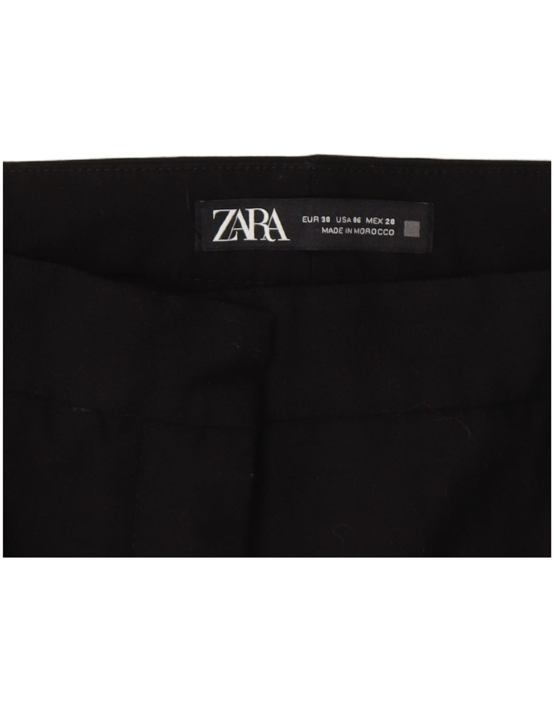 Pantaloni corti da donna Zara EU 38 piccoli W28 L23 neri