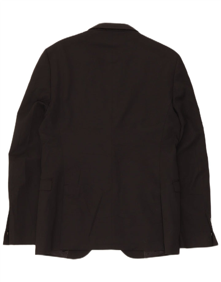 Giacca blazer a 2 bottoni da uomo Zara EU 50 poliestere nero medio