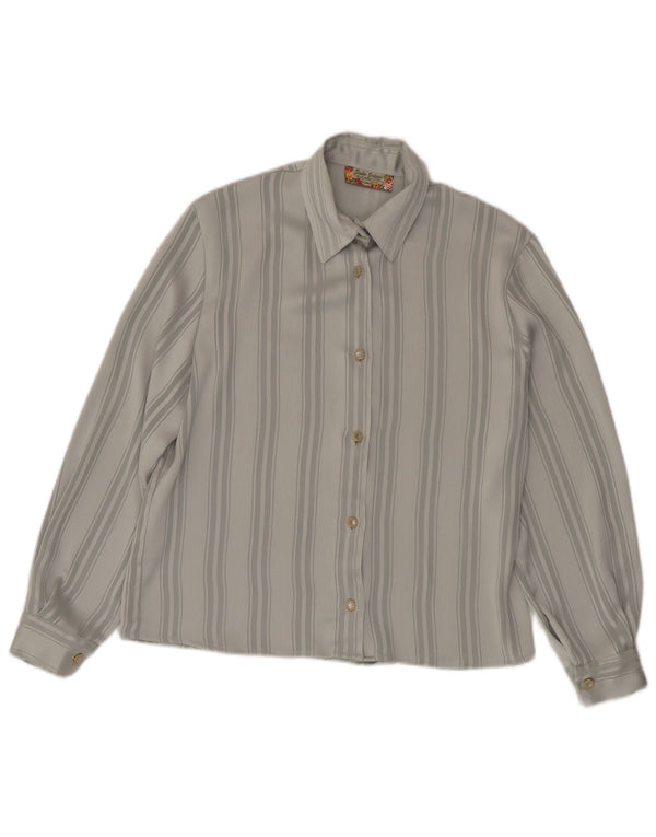 Camicia da donna Giulia Galanti UK 16 a righe grandi grigie