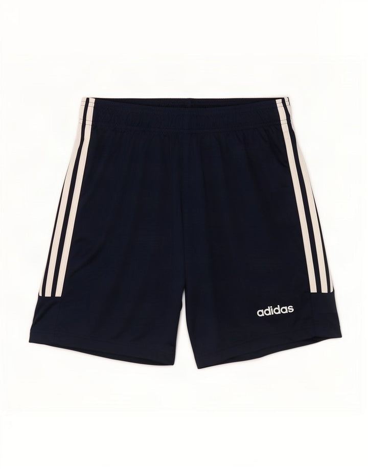 Pantaloncini sportivi Adidas Climalite da uomo piccoli in poliestere blu navy