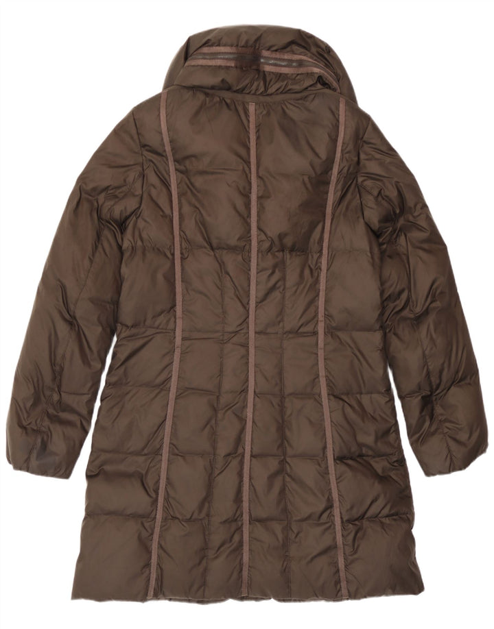 Cappotto imbottito con cappuccio da donna Geox UK 12 Poliestere marrone medio
