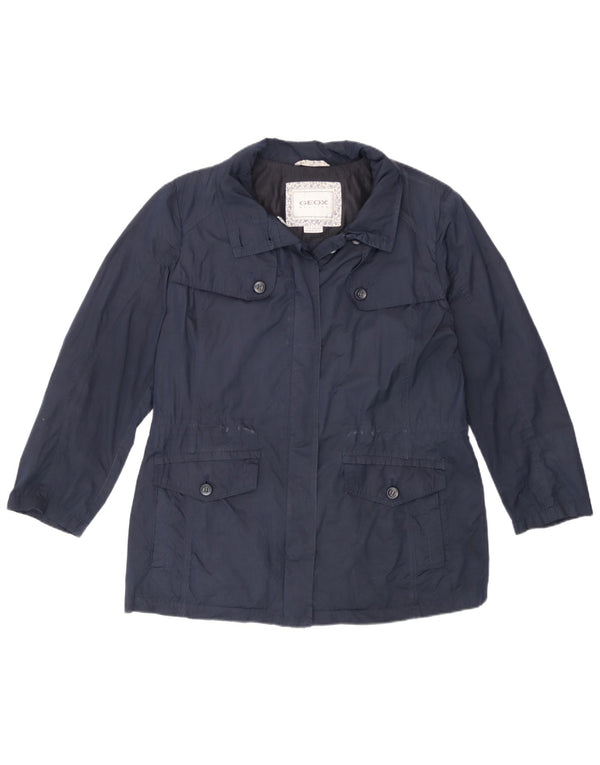Geox Respira Giacca da donna Utility UK 14 Large Blu Navy Poliestere
