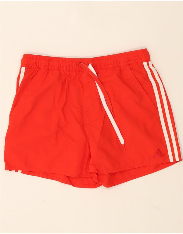 Pantaloncini sportivi Adidas da uomo in poliestere rosso medio