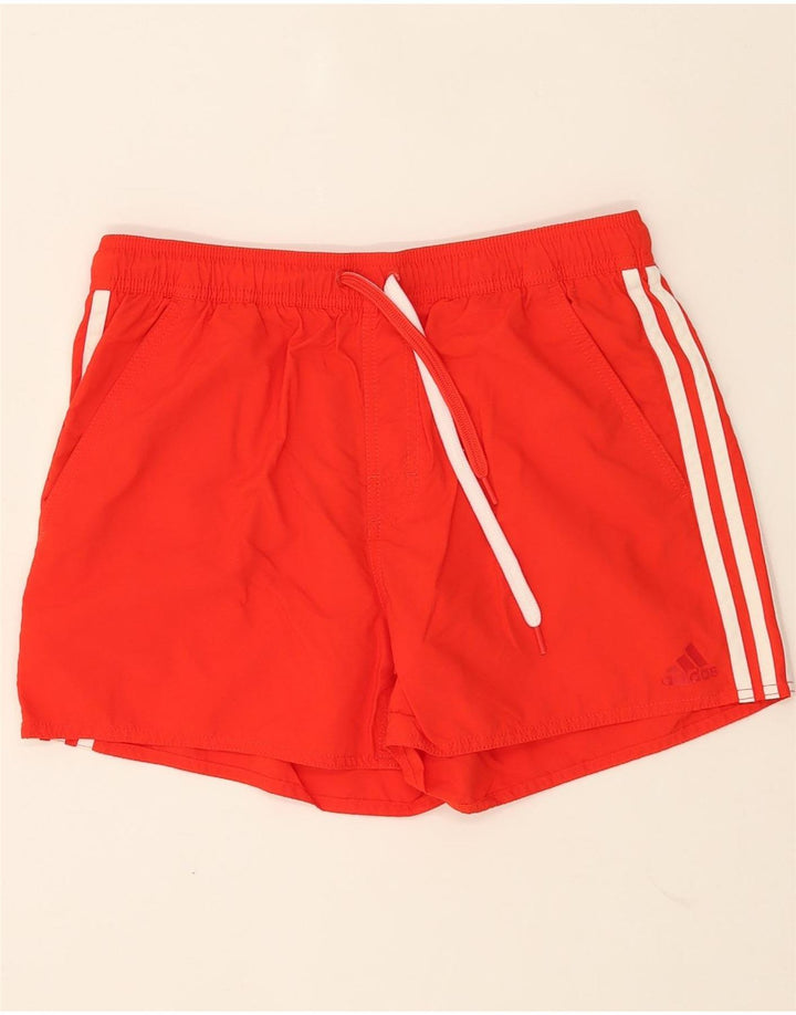 Pantaloncini sportivi Adidas da uomo in poliestere rosso medio