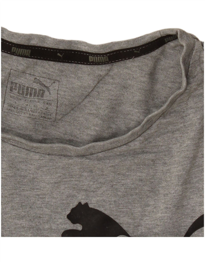 T-shirt grafica da uomo Puma Top piccola grigia