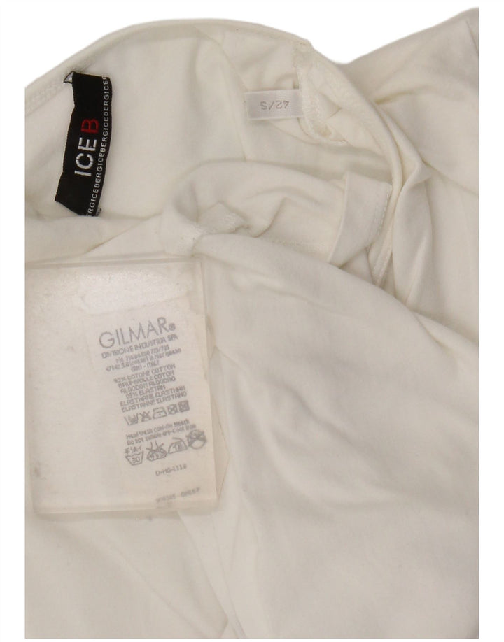 Iceberg Top grafico da donna a maniche lunghe IT 42 Cotone floreale bianco medio
