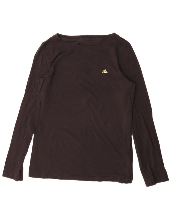 Top da donna Adidas manica lunga UK 16 grande cotone nero