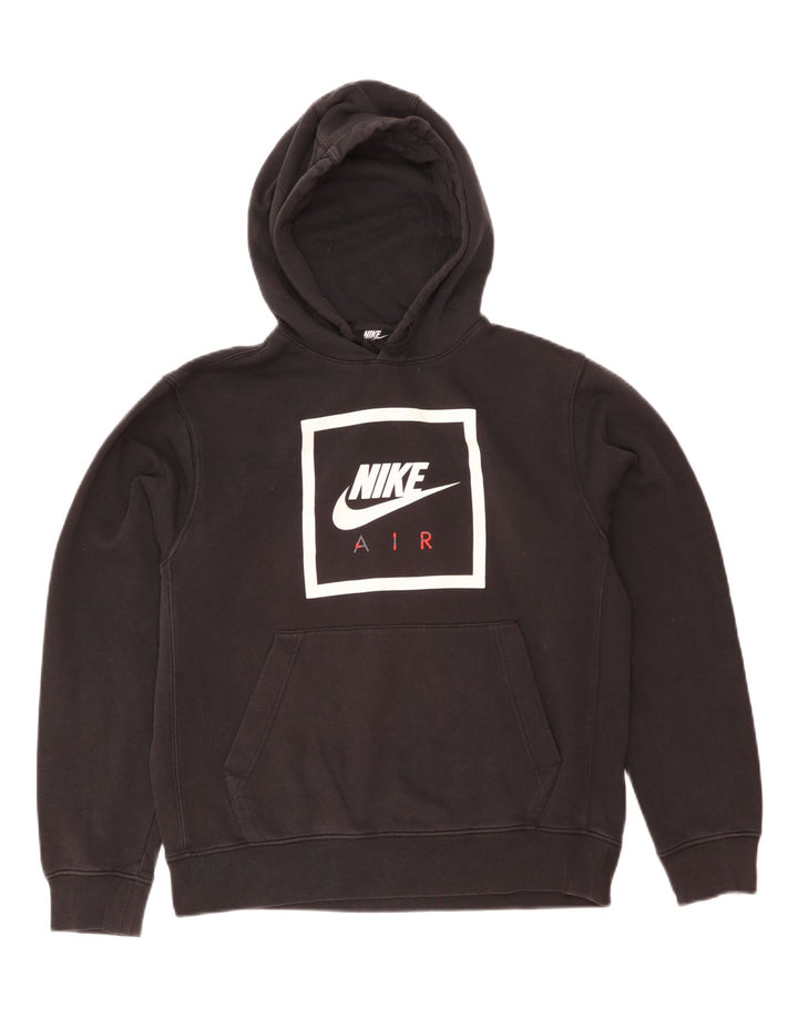 Felpa con cappuccio grafica Nike da uomo in cotone nero medio