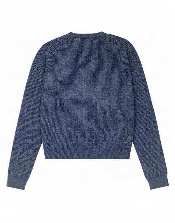 Marks & Spencer Mens Crew Neck Jumper Sweater XL Blue Flecked Polyamide
