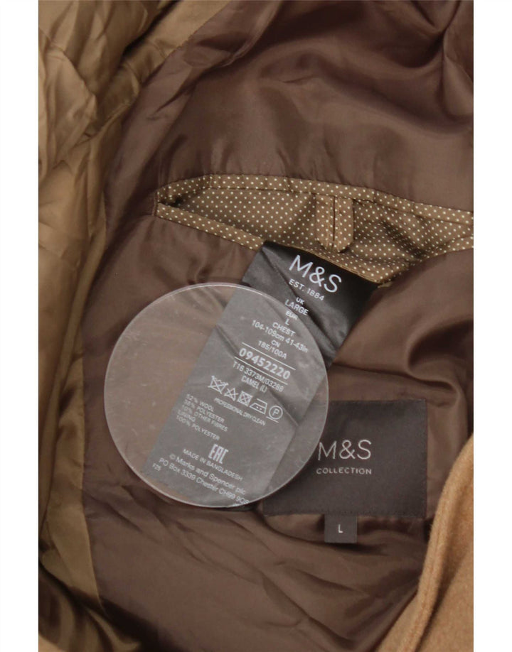 Cappotto da uomo Marks & Spencer UK 40 Large Beige Lana