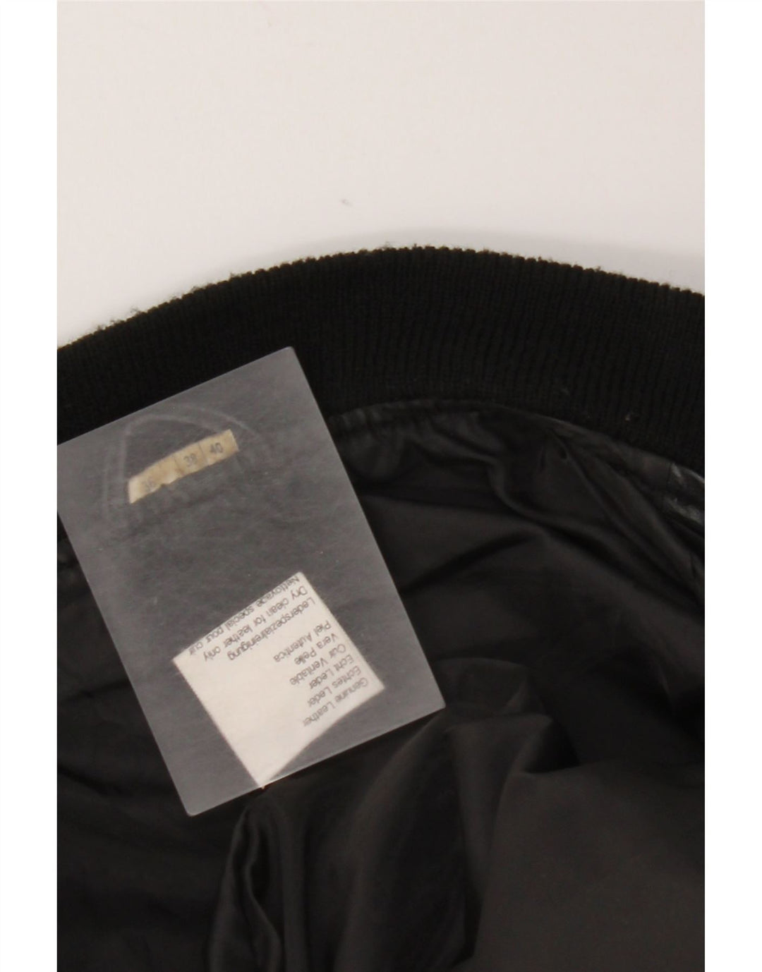 Giacca in pelle vintage da donna vestibilità ampia EU 38 in pelle nera media