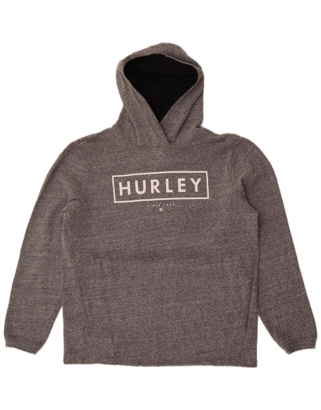 Felpa con cappuccio grafica da uomo Hurley grande in cotone grigio