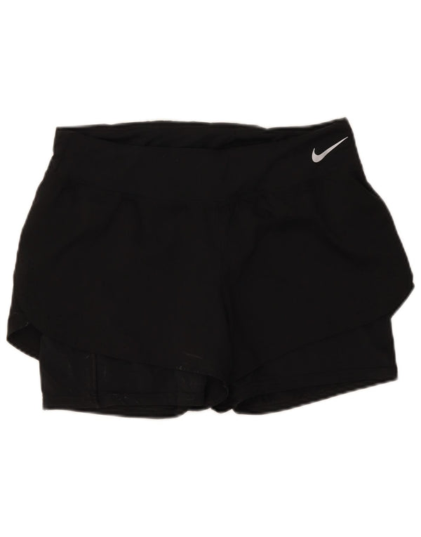 Pantaloncini sportivi Nike Dri Fit da donna UK 14 grandi neri