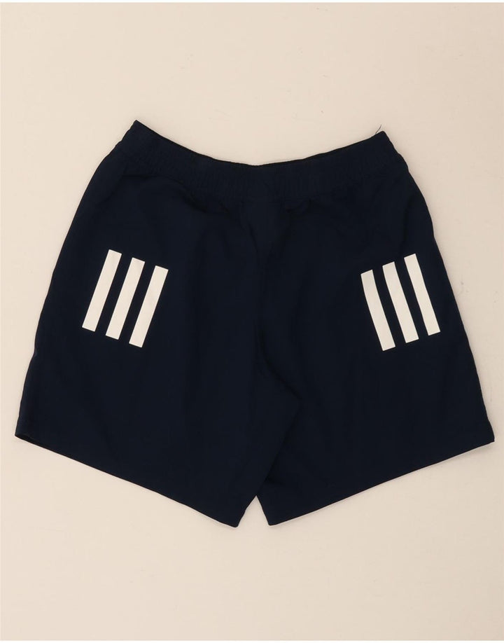 Pantaloncini sportivi grafici da uomo Adidas piccoli in poliestere blu navy