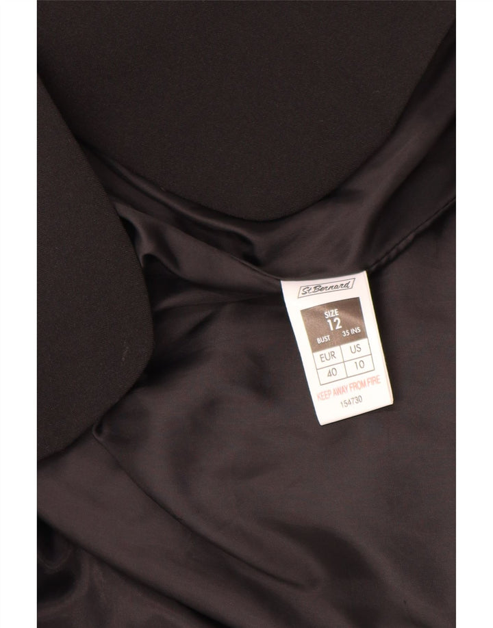 Giacca blazer a 4 bottoni da donna St. Bernard UK 12 poliestere nero medio