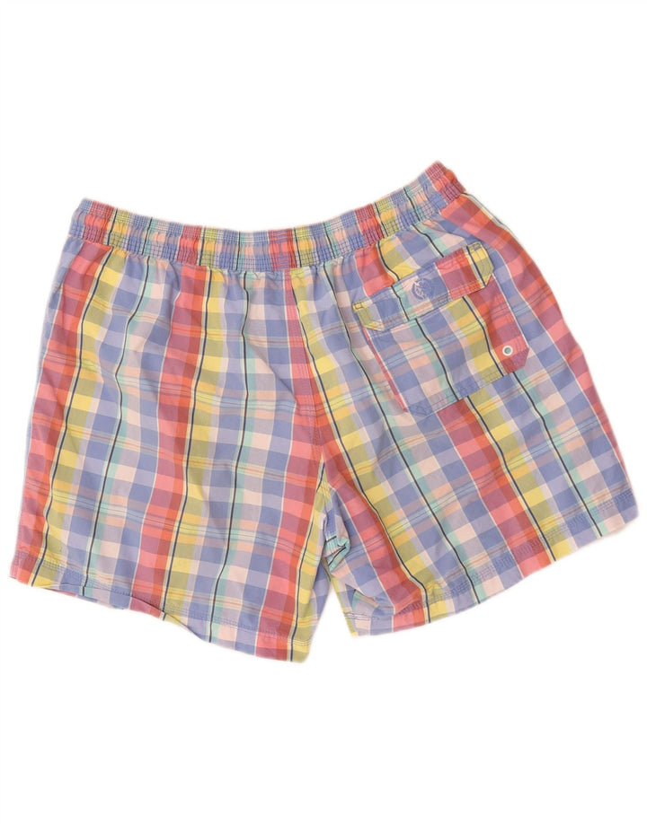 Pantaloncini da bagno da uomo Marks & Spencer XL in cotone scozzese multicolore