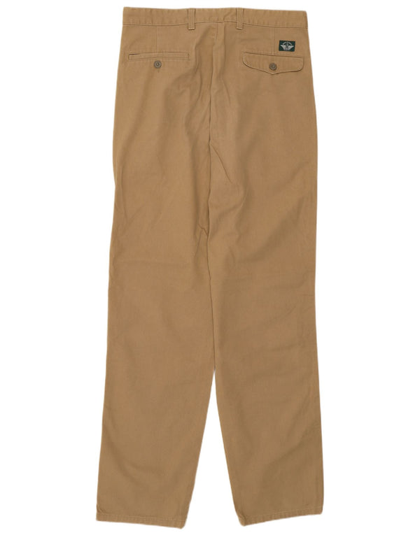 Pantaloni chino con pegging da uomo Dockers W32 L34 classico in cotone beige