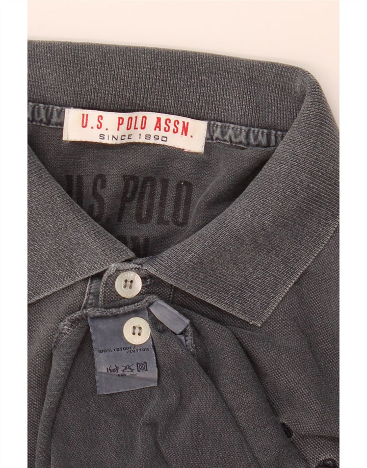 Polo Assn. degli Stati Uniti Polo da uomo in cotone grigio medio