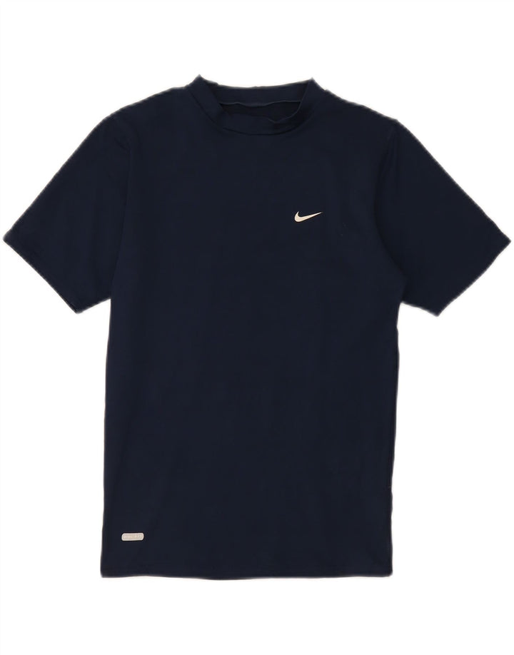 T-shirt da donna Nike Dri Fit Top UK 12 medio blu navy poliestere