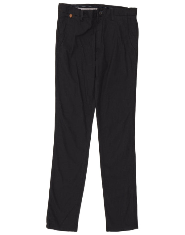 Pantaloni casual slim da uomo Zara EU 38 Small W30 L34 Cotone blu navy