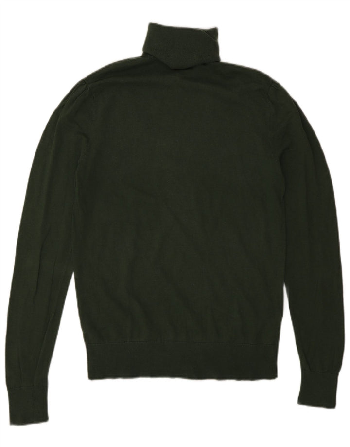 Maglione maglione da donna a collo alto Massimo Dutti UK 12 Seta verde medio