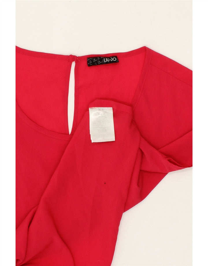 LIU JO Womens Blouse Top IT 44 Medium Red Polyester Vintage Liu Jo and Second-Hand Liu Jo from Messina Hembry 