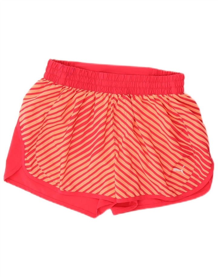 Pantaloncini sportivi da donna Puma UK 12 Poliestere a righe rosa medio