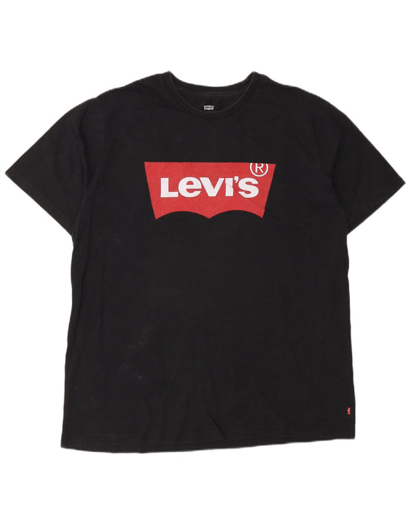 T-shirt grafica da uomo Levi's Top XL in cotone nero