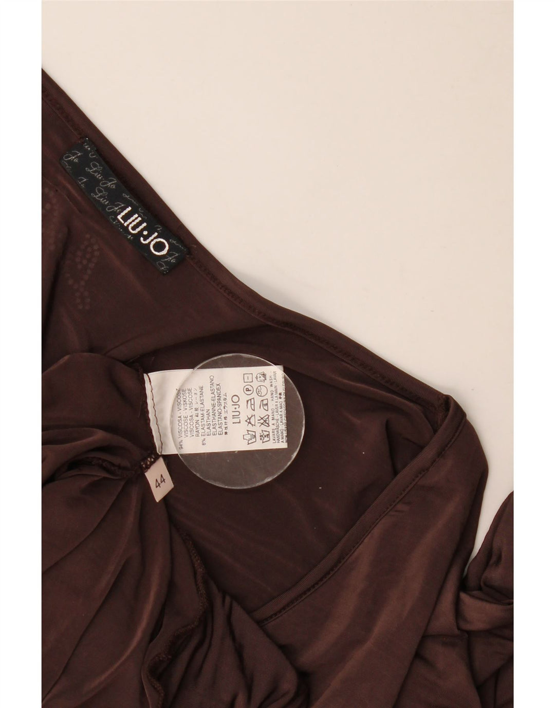 Blusa Donna Liu Jo Top IT 44 Viscosa Marrone Medio
