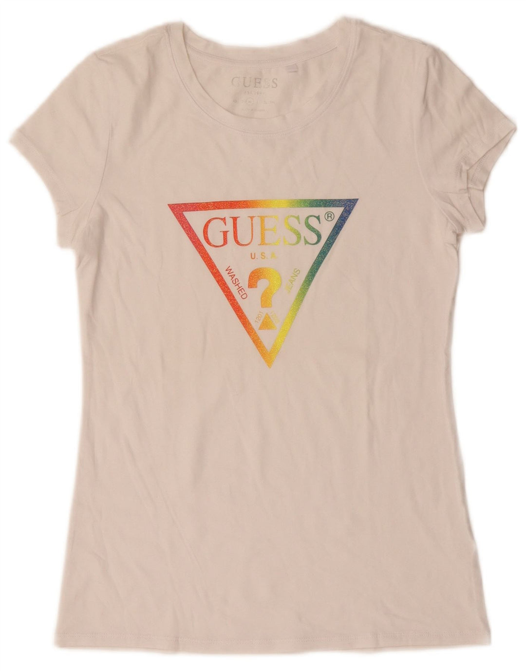 T-shirt grafica da donna Guess Top UK 12 Medium White