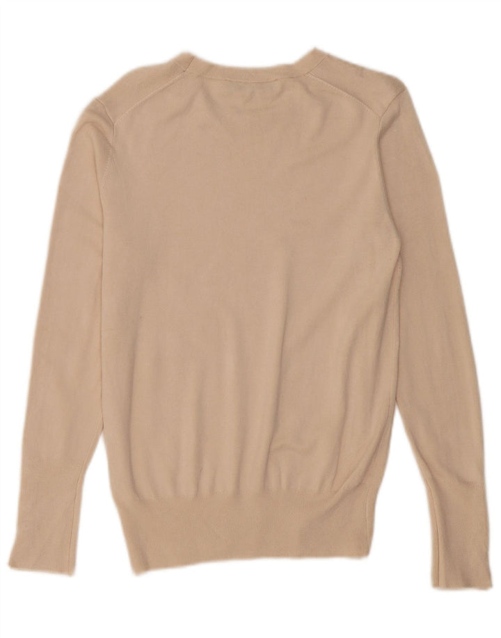 Maglione maglione con scollo a barca da donna Zara UK 12 Beige medio