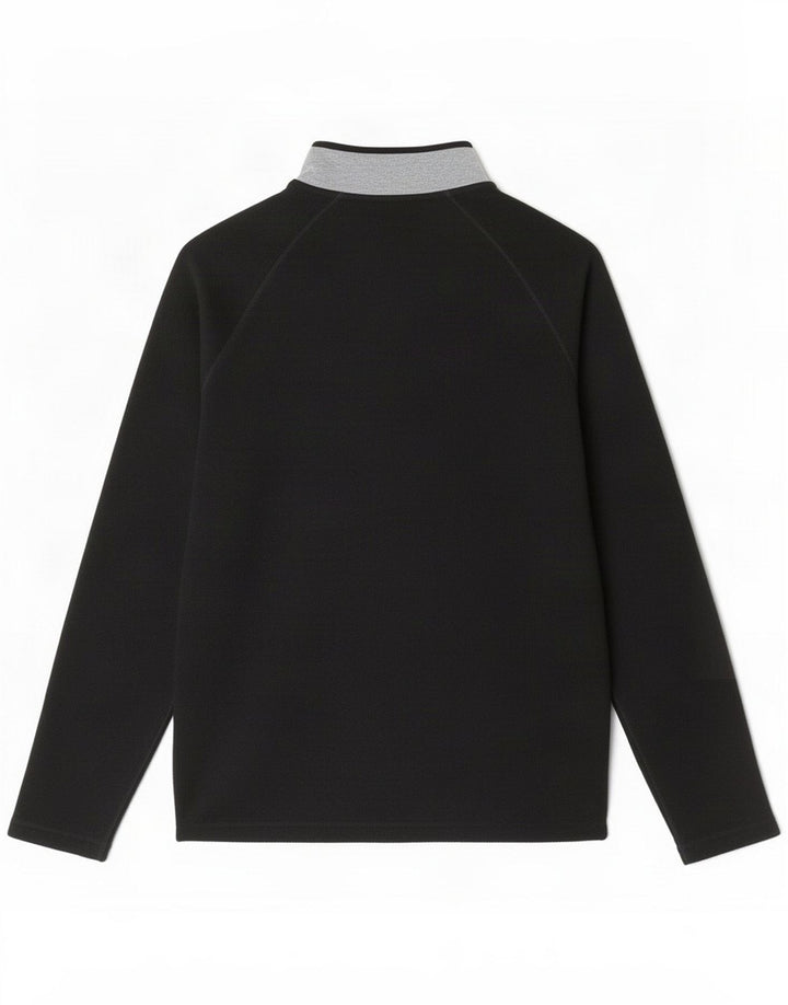 Maglione in pile da uomo Gap con zip e collo, poliestere nero medio