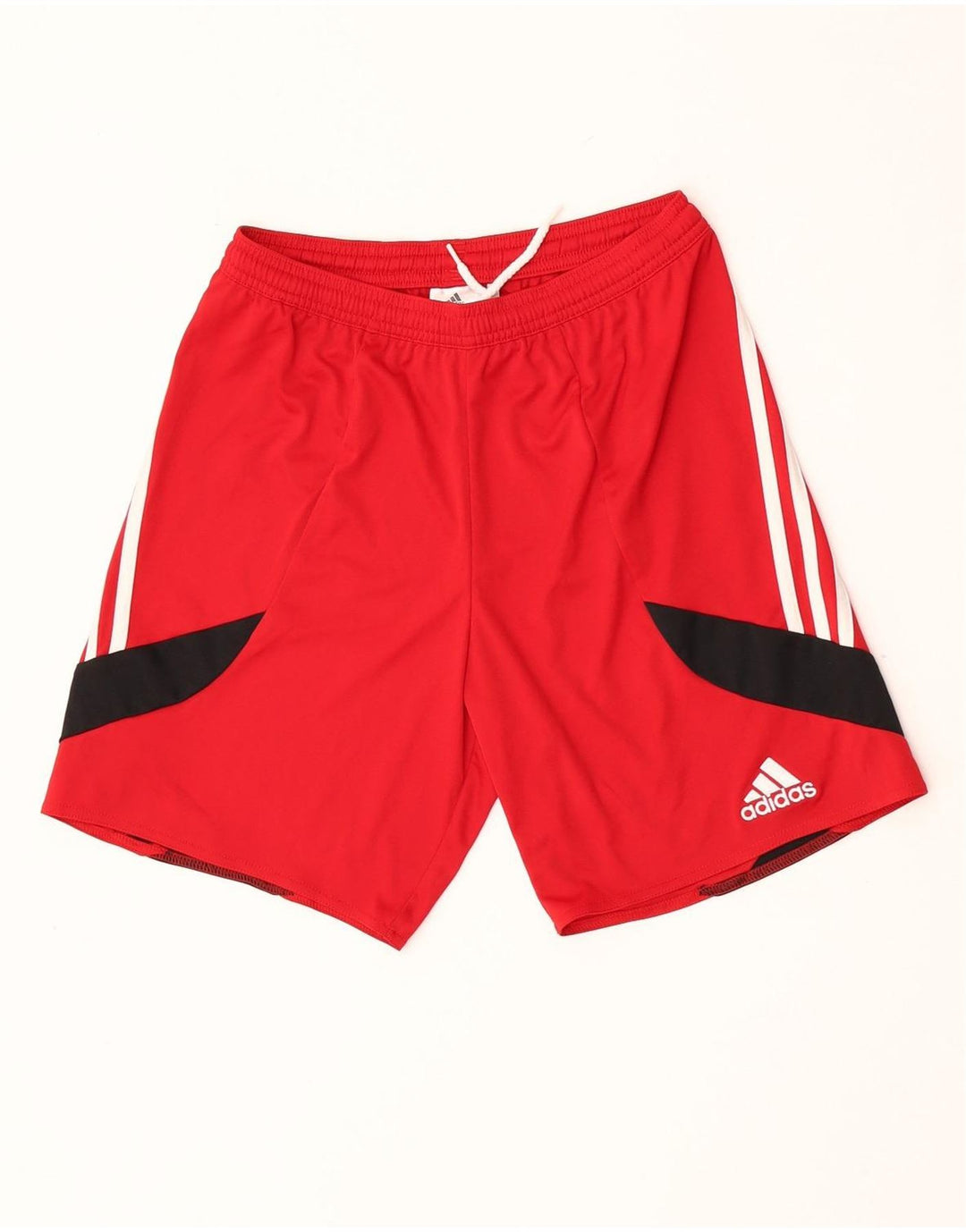 Pantaloncini sportivi ADIDAS da uomo Climalite piccoli in poliestere color block rosso
