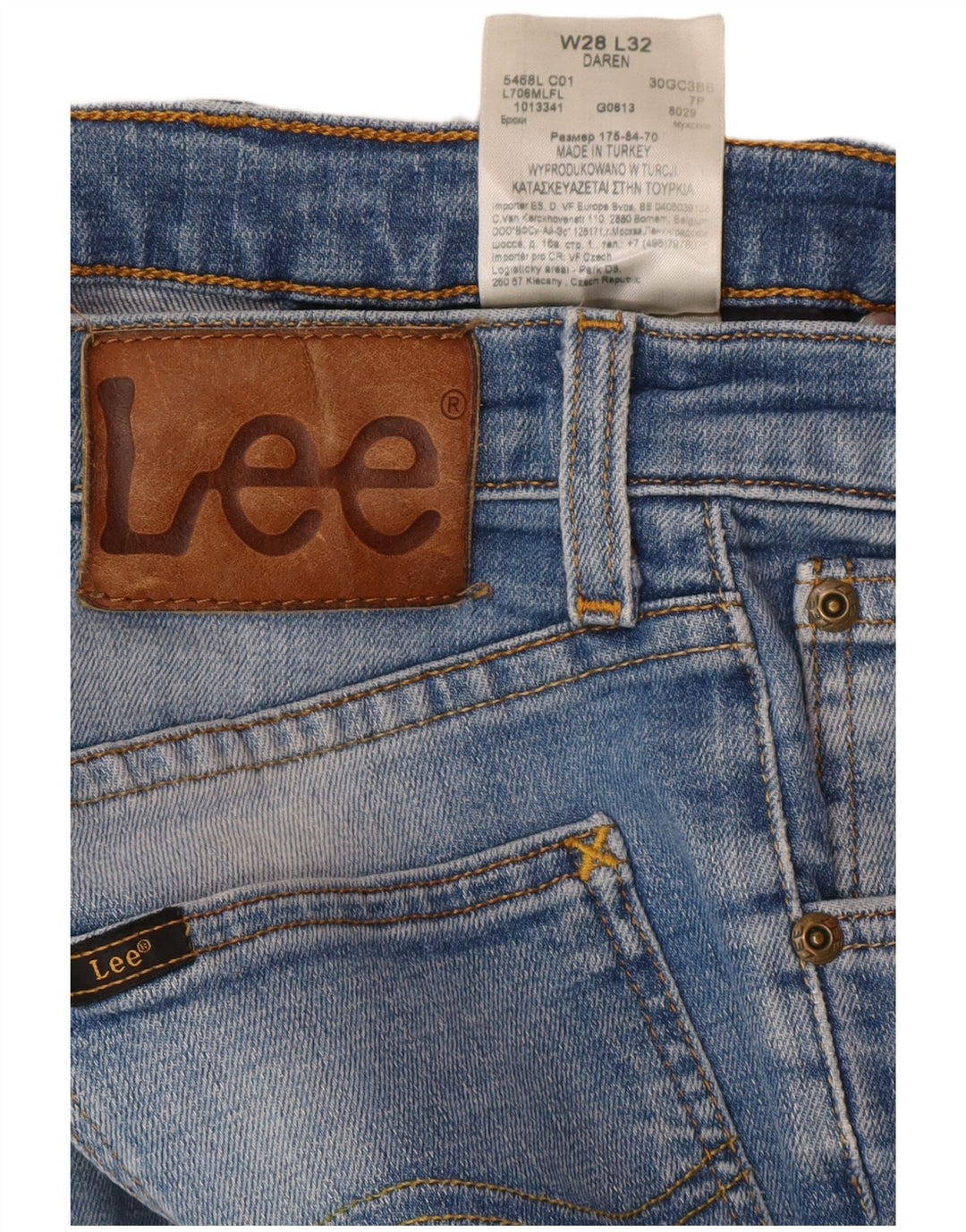 Jeans dritti Lee Daren da donna W28 L32 cotone blu