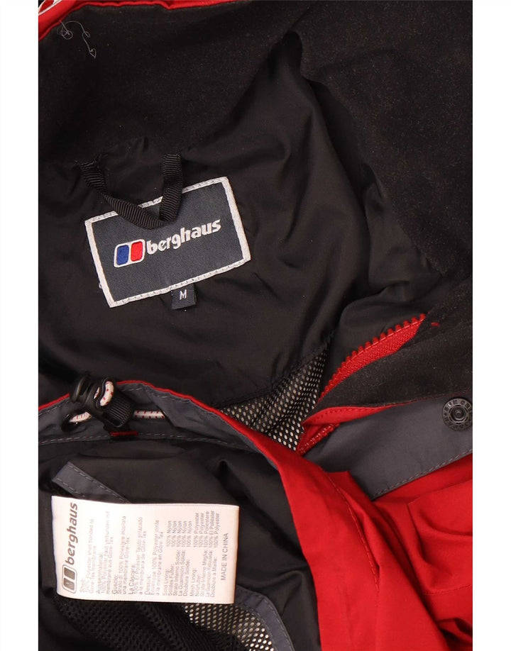 Giacca antipioggia da uomo con cappuccio Berghaus UK 38 medio rosso poliestere