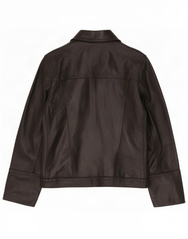 Giacca in pelle da donna Max UK 10 piccola nera