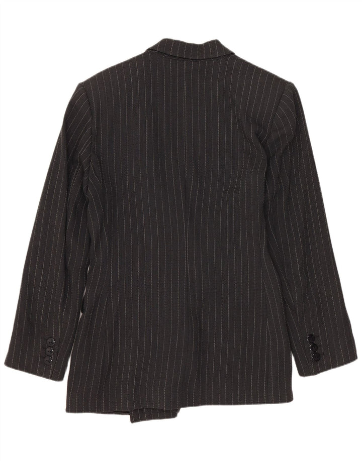 Giacca blazer doppiopetto da donna di Andrea IT 44 gessato medio nero