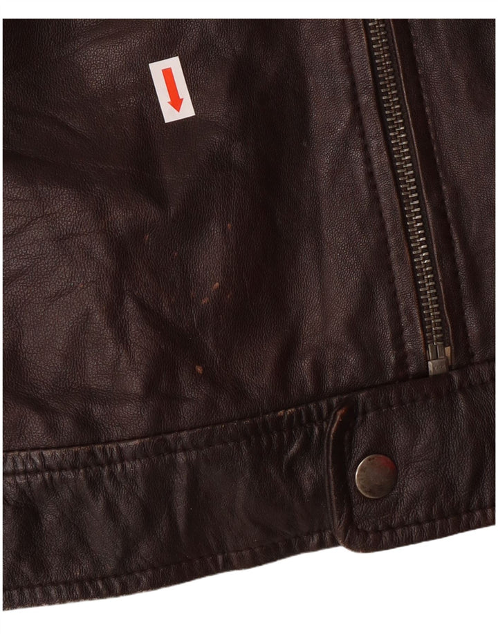 Giubbotto Pelle Militare Uomo Conbipel IT 54 XL Pelle di Agnello Marrone