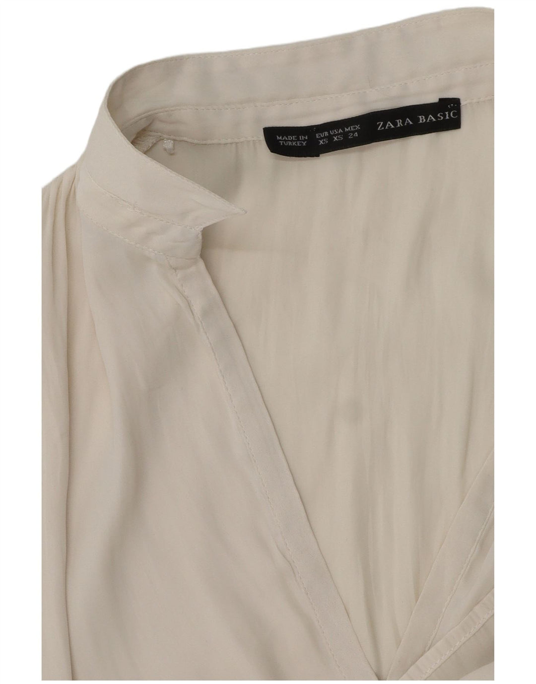 Polo ZARA Donna UK 6 XS Bianca