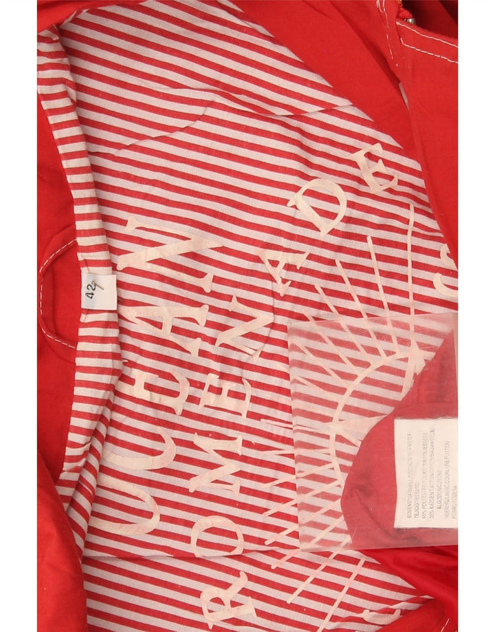 Giacca utilitaria oversize da yachting da donna vintage EU 42 a righe rosse grandi