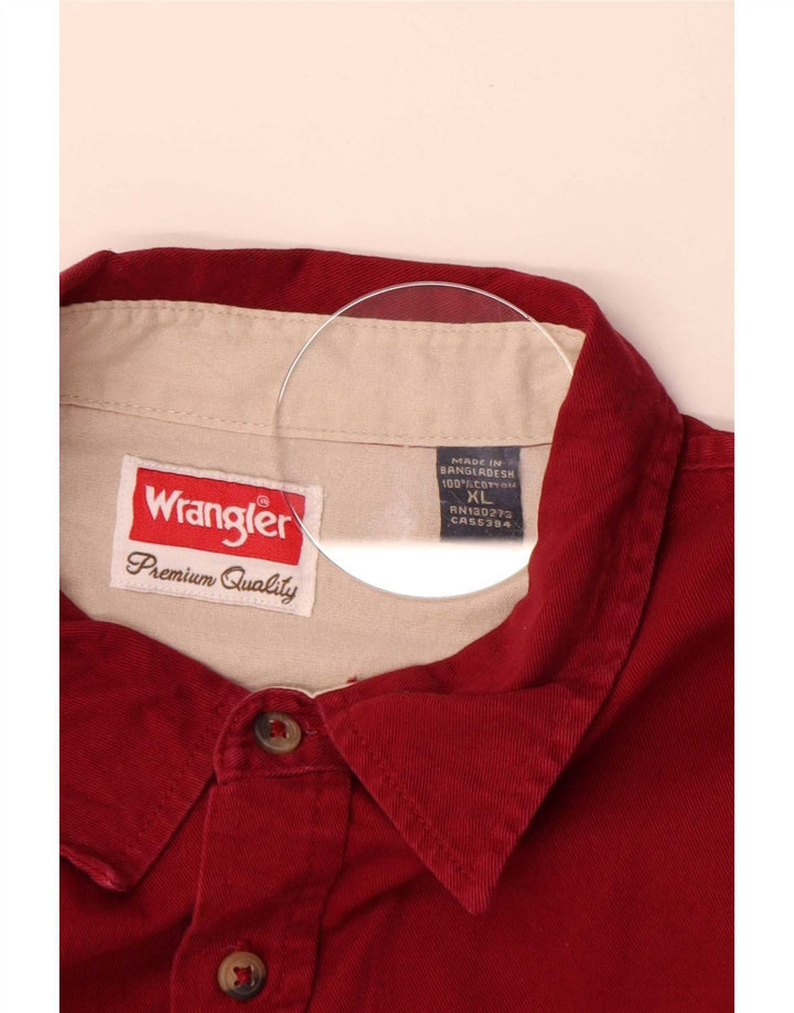 Camicia da uomo Wrangler XL in cotone rosso