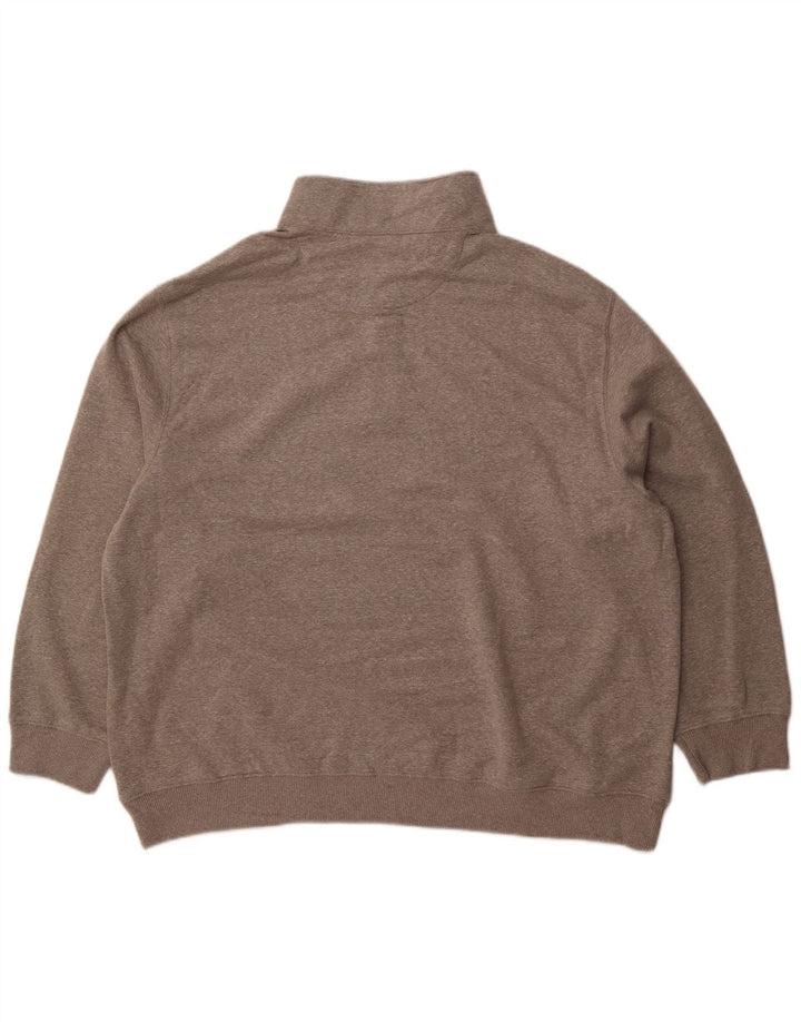 Felpa da uomo con zip e collo IZOD 2XL in cotone grigio