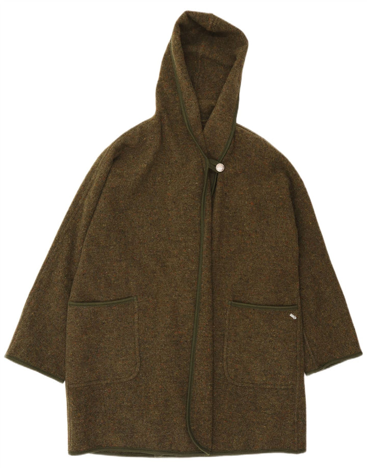Cappotto oversize con cappuccio da donna Merlet IT 46 Large in lana screziata color kaki
