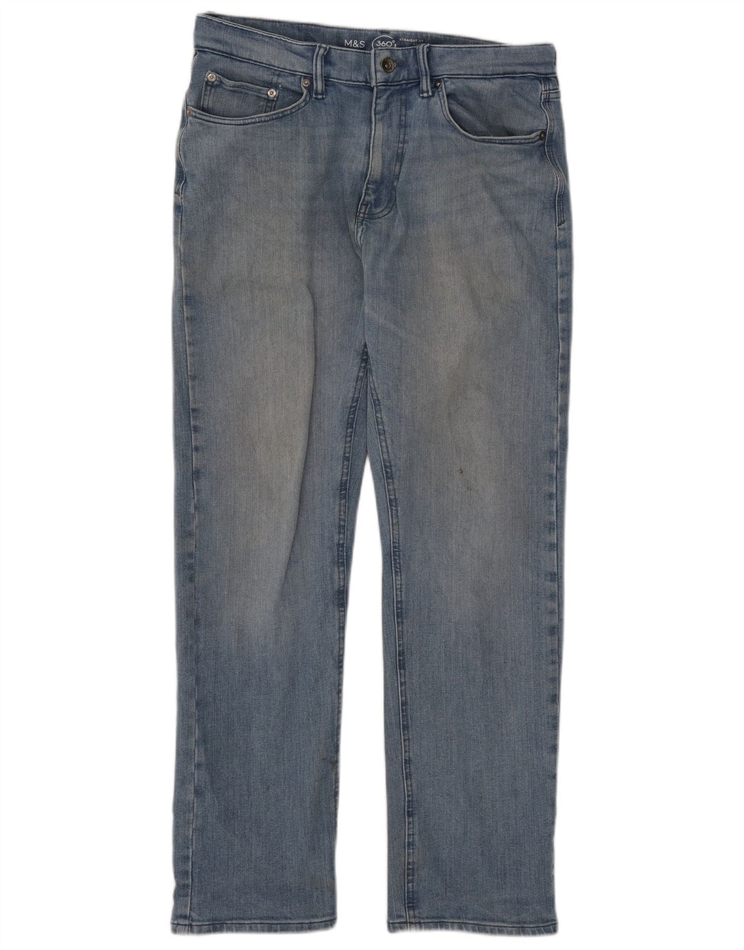 Jeans dritti da uomo Marks & Spencer W32 L29 cotone blu