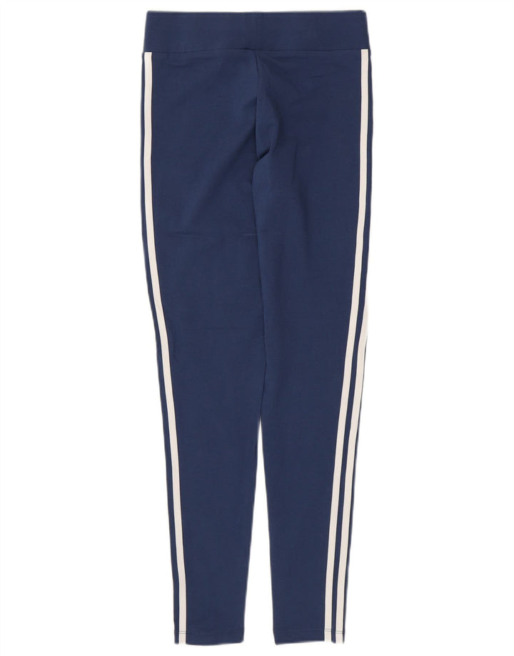 Leggings da donna ADIDAS UK 10 piccoli in cotone blu navy