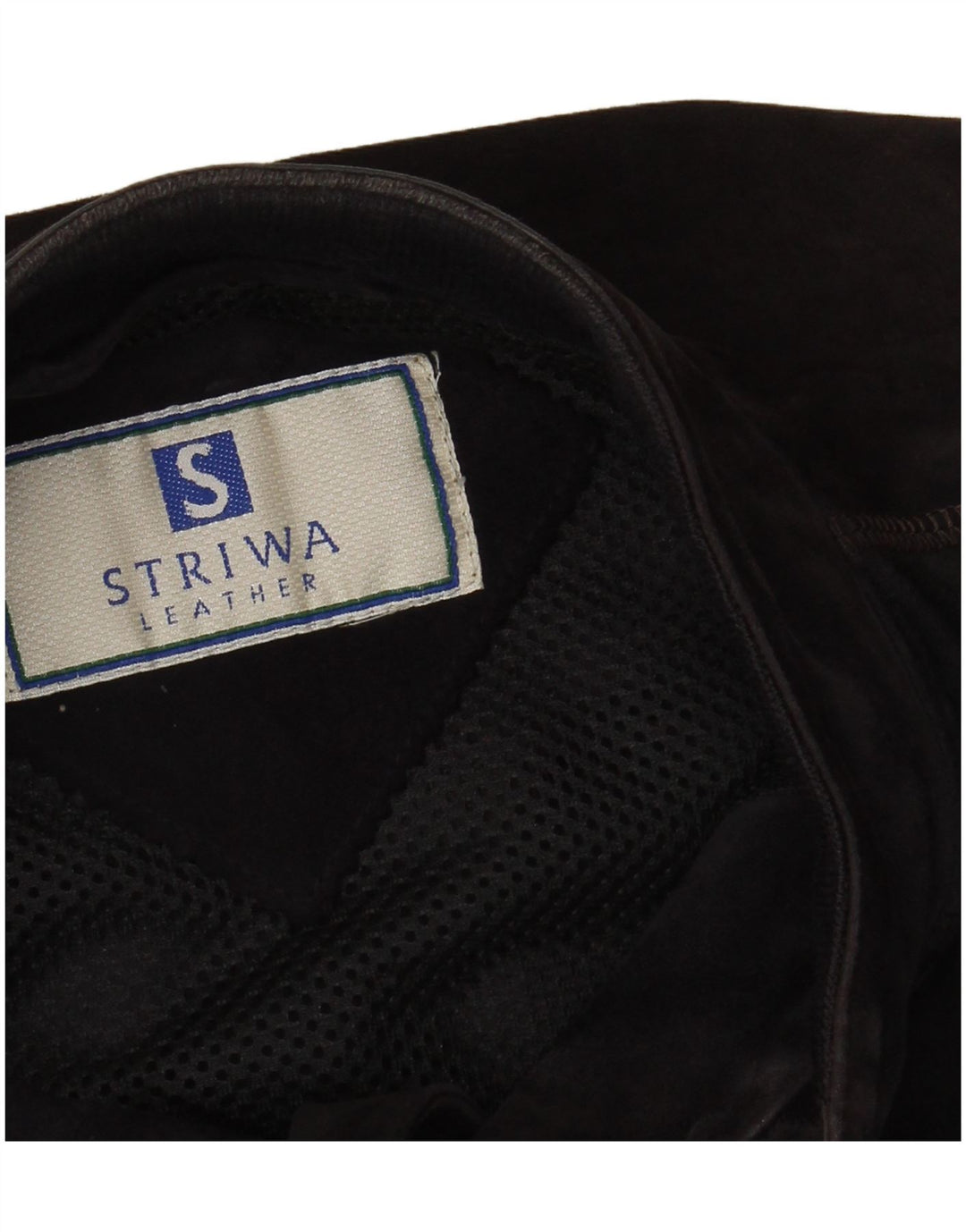 Gilet da uomo in pelle scamosciata STRIWA UK 38 medio in pelle blu navy