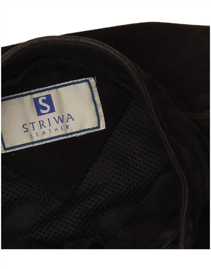 Gilet da uomo in pelle scamosciata STRIWA UK 38 medio in pelle blu navy